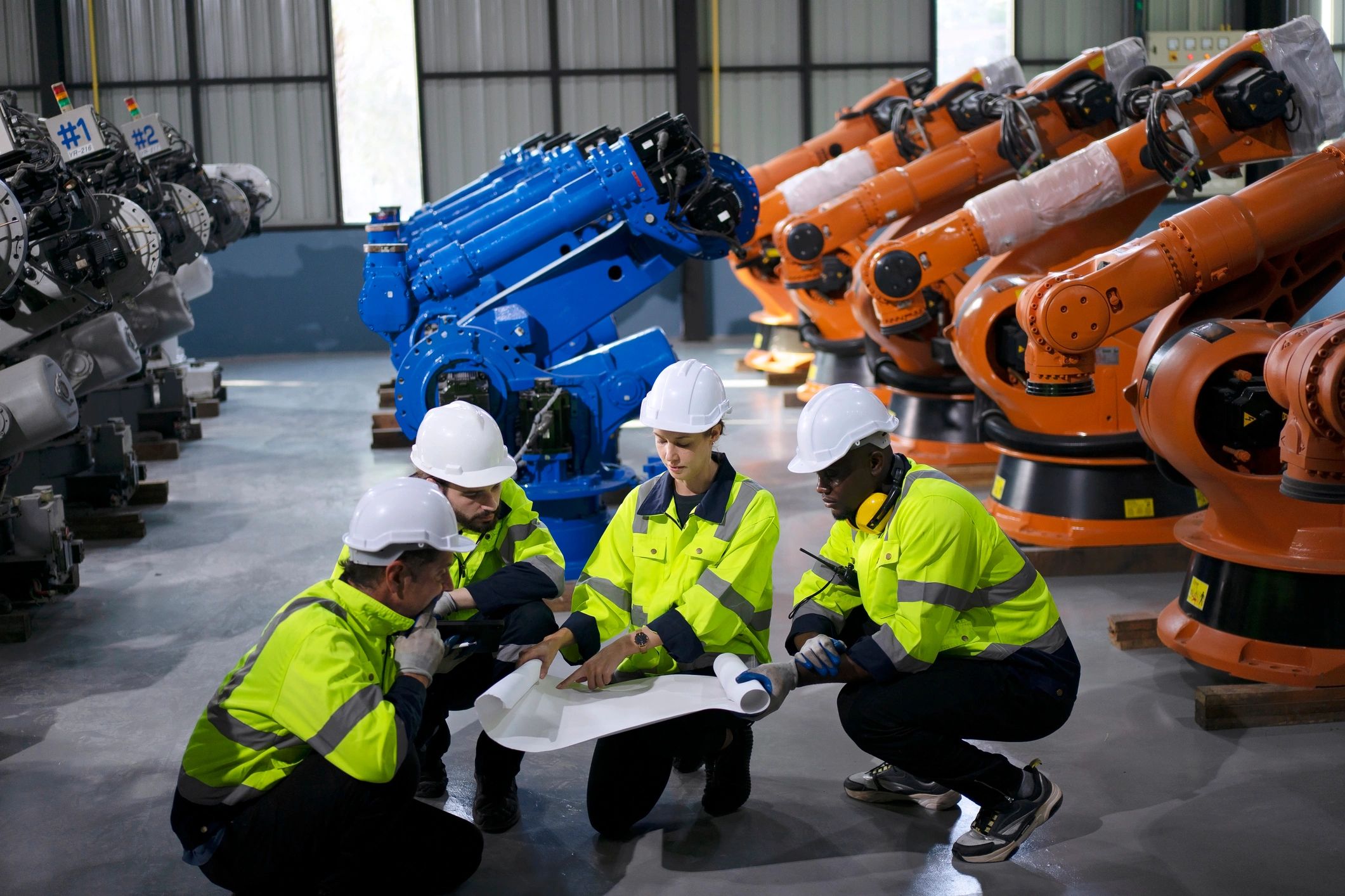 Industrial engineer working with automation systems