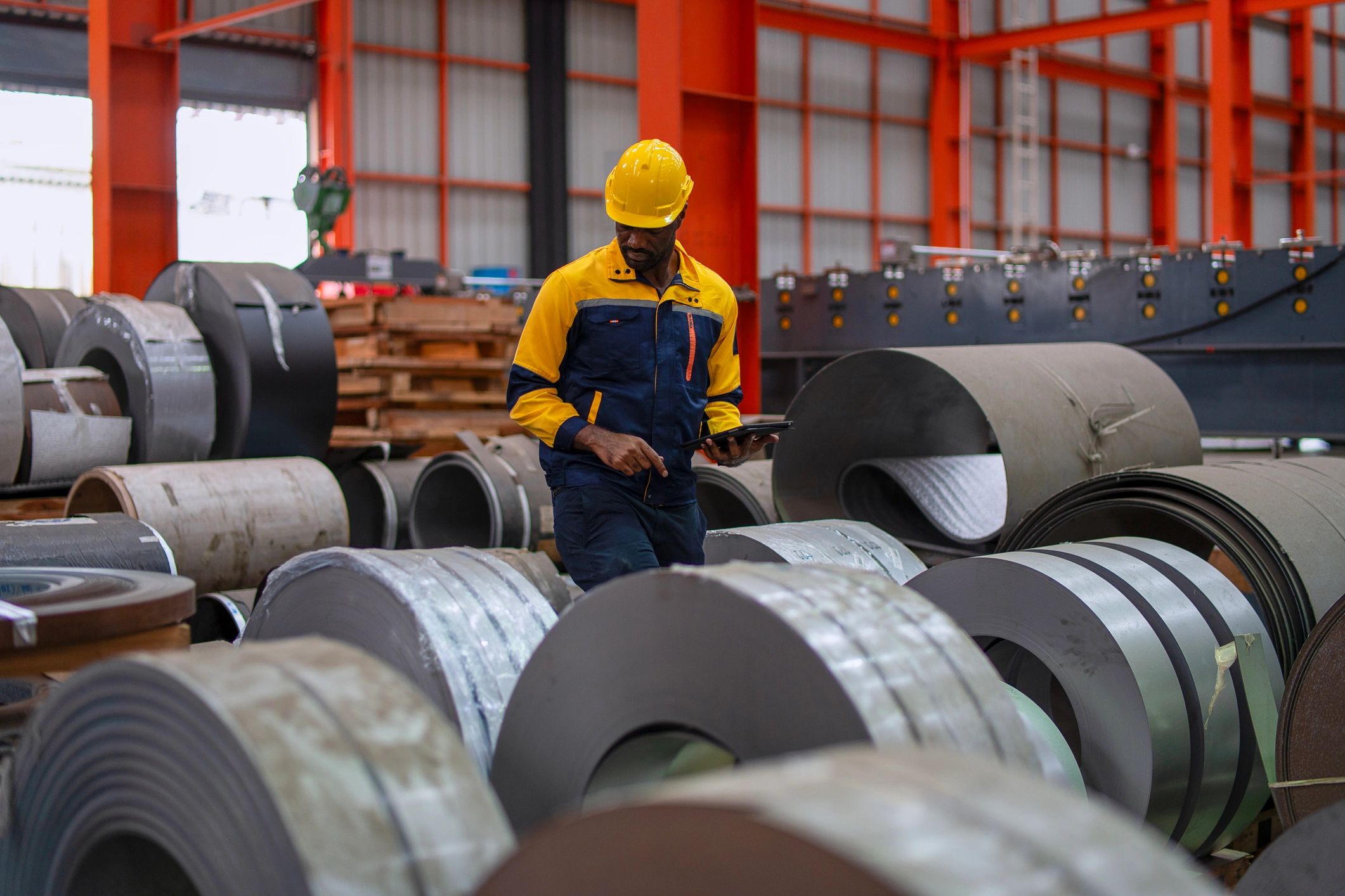 Industrial maintenance technician working in plant